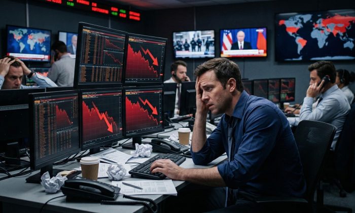 Gráficos de mercado em queda mostrando crise financeira de março 2026 quando Ibovespa despencou 3,28% em um dia durante guerra Irã - representando proteção de traders em mesas proprietárias